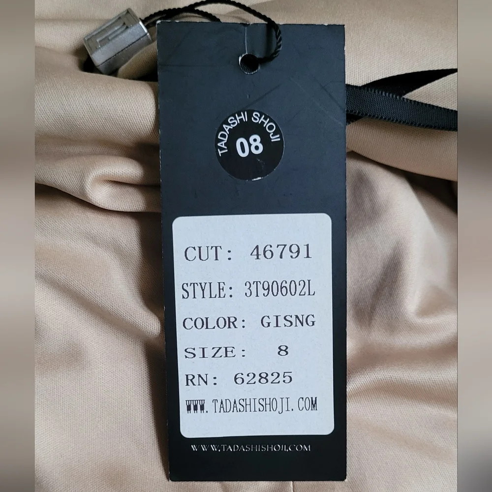 NWT Tadashi Shoji Metallic Lace Off-Shoulder Dress SZ 8 - Picture 9 of 9